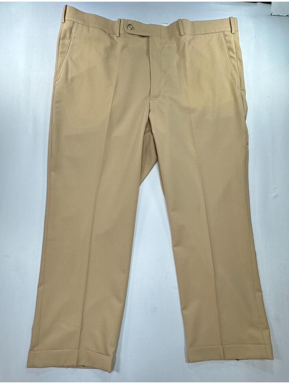 Tom James Royal Classic Dress Pants Mustard Yellow Men 40/28